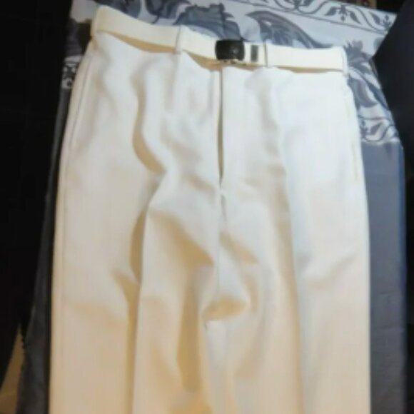 32x29 VERY RARE 1983 PATRIOT USAF AIR FORCE WHITE UNIFORM PANTS & BELT LD 4539 32x29 VERY RARE 1983 PATRIOT USAF AIR FORCE WHITE UNIFORM PANTS & BELT LD 4539